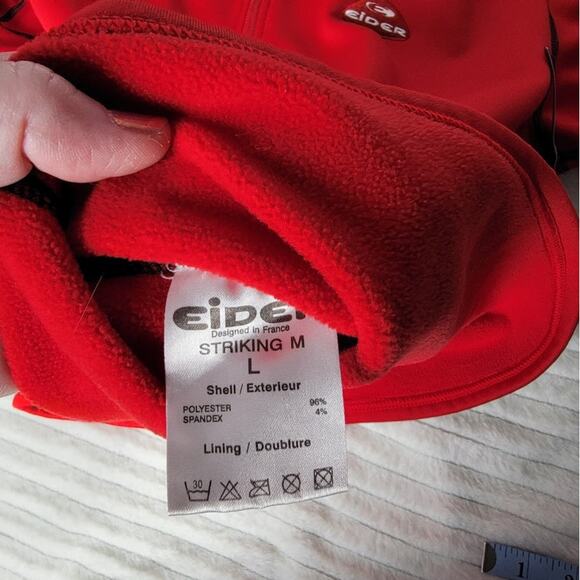 Eider Quarter Zip Pullover Red Performance Top Men’s L Outdoor Hiking Gorpcore - Picture 8 of 9